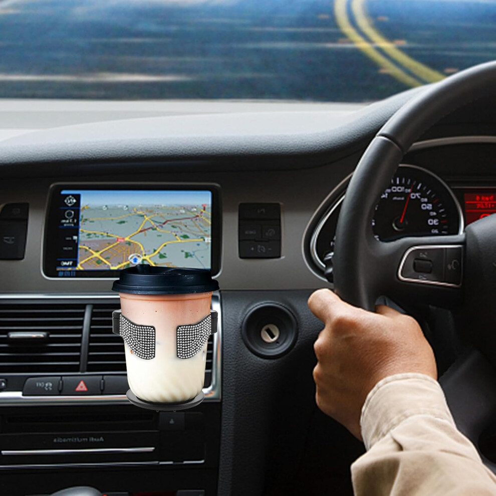 Car Vent Cup Holder With Rhinestone Decoration Automotive Drink Holder 5455468525476
