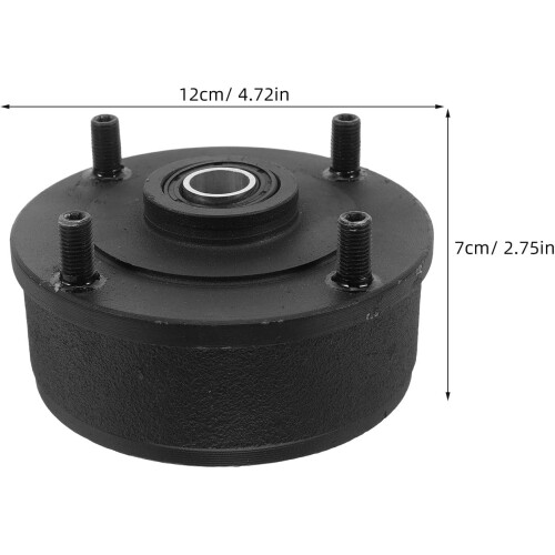 Atv Brake Drum Assembly Front Left Right Hub 110Mm Metal Fixing Base 1