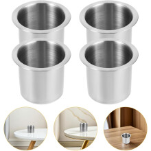 4Pcs Stainless Steel Car Drink Cup Holders Insert 4.1"X3.3" for Truck Center Console