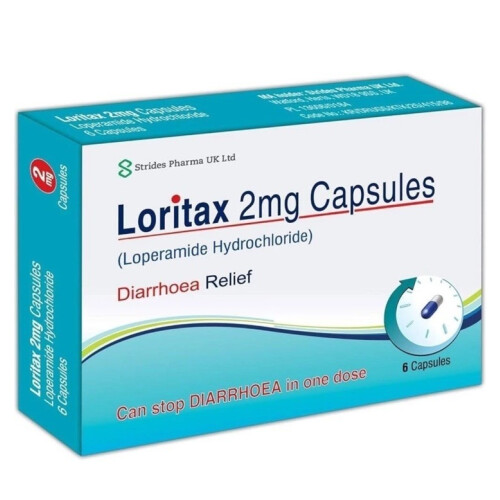Loritax Diarrhoea Relief 2mg Capsules Loperamide Hydrochloride Tablets 6x6 (36) 1