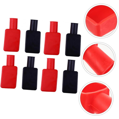 8pairs Practical Car Battery Terminal Covers Insulating Boot Rubber Terminal Safe 2