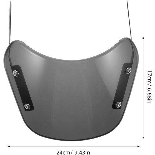 Motorrad-Windschutzscheibe 5-7 Zoll Retro Rauchglas Windabweiser Universal-Windschutzscheibe Frontscheibe 1