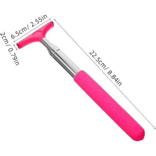Extendable Pink Car Rearview Mirror Wiper Squeegee Tool for Windshield Cleaning 1
