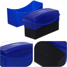 Tampon applicateur de cire pour voiture, meubles et sols : application uniforme et légère grâce à sa matière en polypropylène.
