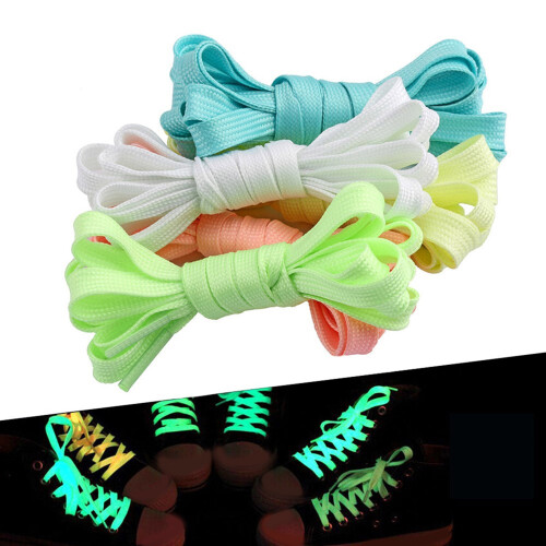 Les lacets de chaussures réfléchissants-vert fluo 100cm 1