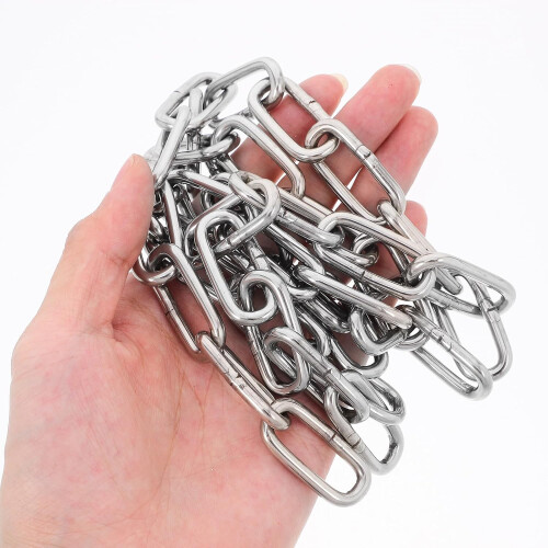 Cadena de bucle de acero inoxidable de 1 m, multifuncional, para atar a granel. 2