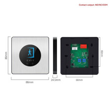 12/24V Toegangscontroleschakelaar Contactloze Uitgangsknop 86-Type Paneel Infraroodsensor Toegangscontroleknop