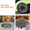 Tampa do hub da roda do automóvel preta de prata de 13 polegadas, Hubcap decorativo para carros 3