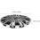 Tampa do hub da roda do automóvel preta de prata de 13 polegadas, Hubcap decorativo para carros 7