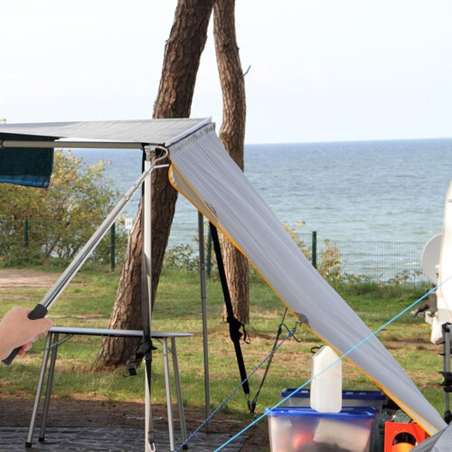 Portable Adjustable Awning Pull Rod with Hook 1.5m Telescopic Sunshade Puller 1