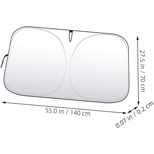 Parasole per parabrezza auto, ideale per auto compatte, pieghevole, con protezione UV. 1