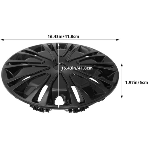 Tampa do hub da roda do automóvel de 15 polegadas preto, Hubcap decorativo universal 1