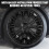 Tampa do hub da roda do automóvel de 15 polegadas preto, Hubcap decorativo universal 7