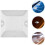 4pcs White Plastic Reflective Road Studs Pavement Markers Double-Sided Lane Reflectors 8