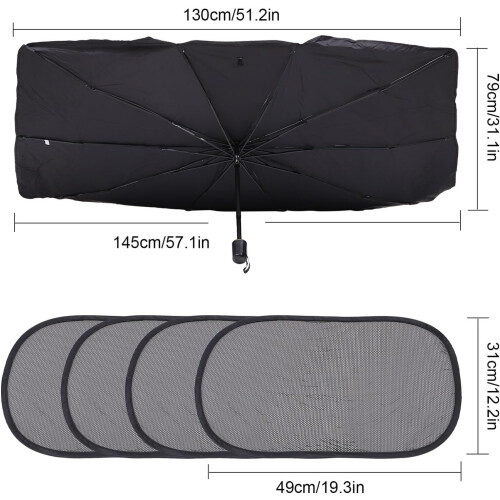 Foldable Car Windshield Umbrella and Side Window Sunshade Auto Sunshade Umbrella 1