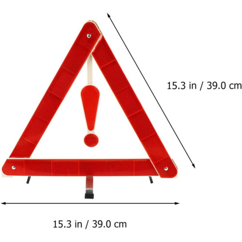 4Pcs Foldable Portable Car Warning Triangle Signs with Plastic Construction and Workmanship 1
