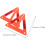 Lot de 3 triangles de signalisation réfléchissants d'urgence pour bord de route 2