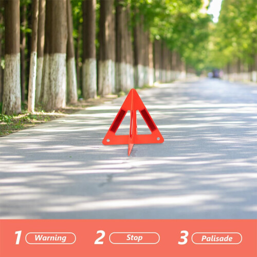 3Pcs Emergency Triangle Sign Reflective Roadside Warning Triangles 2