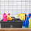 Portable Cleaning Tool Storage Box with Handle Hand-Held Carry Organizer 5