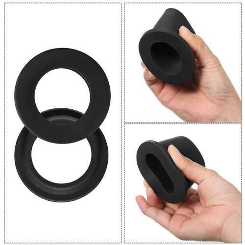 4Pcs Patio Table Umbrella Hole Ring Plug, Silicone Pool Umbrella Sleeve Stabilizer,Umbrella Table Ring Hole Insert Black 2