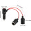 Car Cigarette Lighter Splitter Adapter with Switch, 1 to 2 Power Socket Extension Cable, Compatible 2