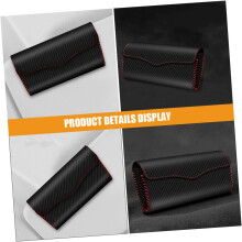 Car Visor Sunglasses Holder with Carbon Fiber Texture, Clip-On Auto Glasses Case for Sun Visor