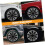 2pcs cubre o hub do automóvel cobre o material da borda do PP 12 polegadas resistente decorativo 3