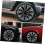 2pcs cubre o hub do automóvel cobre o material da borda do PP 12 polegadas resistente decorativo 6