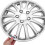 14 polegadas prata Hubcaps para carros, plástico automóvel roda borda cobre com design elegante 3