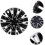 2pcs cubre o hub do automóvel cobre o material da borda do PP 12 polegadas resistente decorativo 8