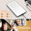Car Vanity Mirror with LED Light, USB Rechargeable Touch Control Visor Makeup Mirror 8