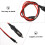 Car Cigar Lighter Conversion Cable Lightweight Strong Flexibility Assorted Color Abs Copper 8