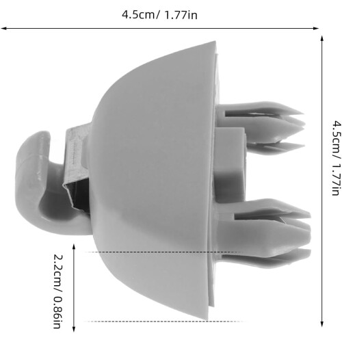 2Pcs Car Sun Visor Hook Clips Gray Auto Sun Visor Holder Latch Replacement Bracket 1