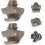 2Pcs Car Sun Visor Hook Clip Fixing Retainer Gray Interior Makeup Mirror Bracket Holder 8