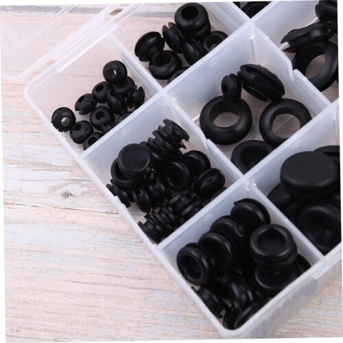 125pcs Rubber Seal Ring Type Rubber Grommets Retaining Ring Set Gasket Kits Plastic Box 2