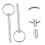 6pcs Quick Release Ball Pin Spring Locking Pin Stainless Steel for Hardware Single Bead Design 3