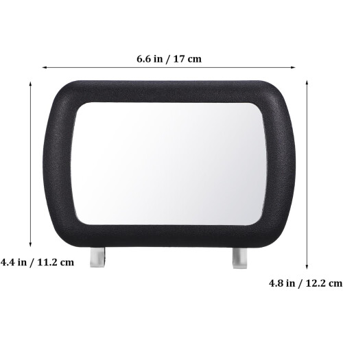 2pcs Car Sun Visor Mirror Clip Visor Makeup Mirror for Car Interior Vanity 1