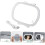 Car Visor Vanity Mirror LED Light 122mm x 184mm White Makeup Mirror 2