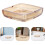 Moderno 4 polegadas quadrado charuto cinzeiro fácil limpeza vidro âmbar design elegante acessório de mesa de escritório 8