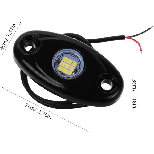 LED-billampor i aluminiumlegering med vita stenar 1