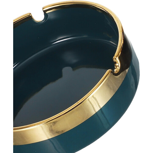 2pcs Ceramic Windproof Ashtray Desktop Ornament Set, round Shape Elegant Modern Luxury Style 2