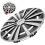 Tampa do hub da roda de aço de liga universal de 14 polegadas para carros e reboques Tapa da jante da roda do carro prata e preta 8