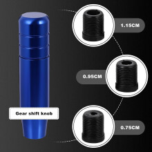 Pommeau de levier de vitesse universel allongé en alliage d'aluminium bleu de 13 cm pour voiture à boîte manuelle