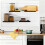 Wall-Mounted Storage Rack Panel Shelving, Metal Wall-Mounted Slat Shelf for Home 6