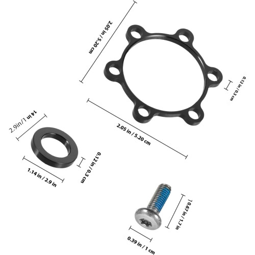 Hubcentric Wheel Spacer 3mm Black Bicycle Hub Conversion Washer 1