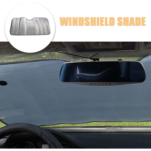 2Pcs Car Windshield Sun Shade 130X60Cm Silver Foam Sunshade 2
