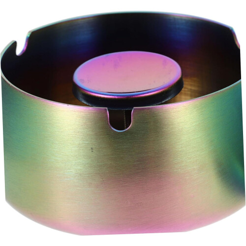 Ashtray and Cigarette Column Stainless Steel Windproof with Large Capacity Sturdy Smoking Accessory 1