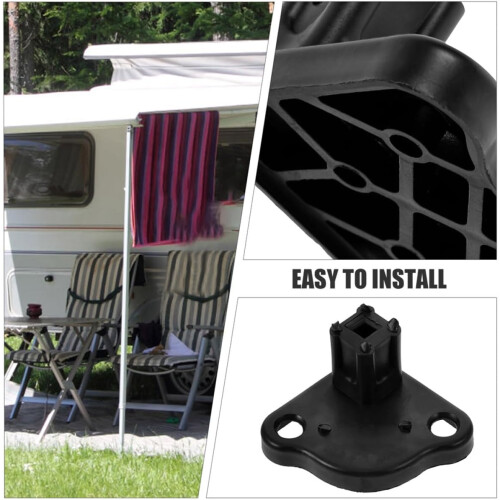 Rv Awning Support Feet Bracket Camping Tent Base Adjustable Foot Bracket Replacement Tent Connection Kit 2