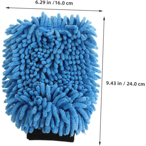 4er-Pack Autowaschhandschuhe, Mikrofaser, einseitig, Chenille, Autoreinigungshandschuhe 1