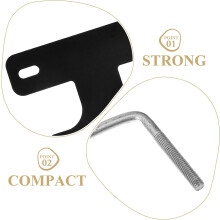 Lot de 4 fixations universelles pour barres de toit transversales, compatibles avec les porte-bagages de véhicules. Cadre métallique robuste.